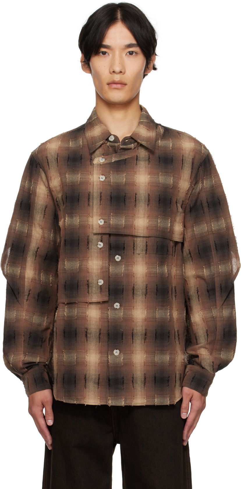Skjorte Andersson Bell Andersson Bell Check Layered Shirt Brun | atb1337m