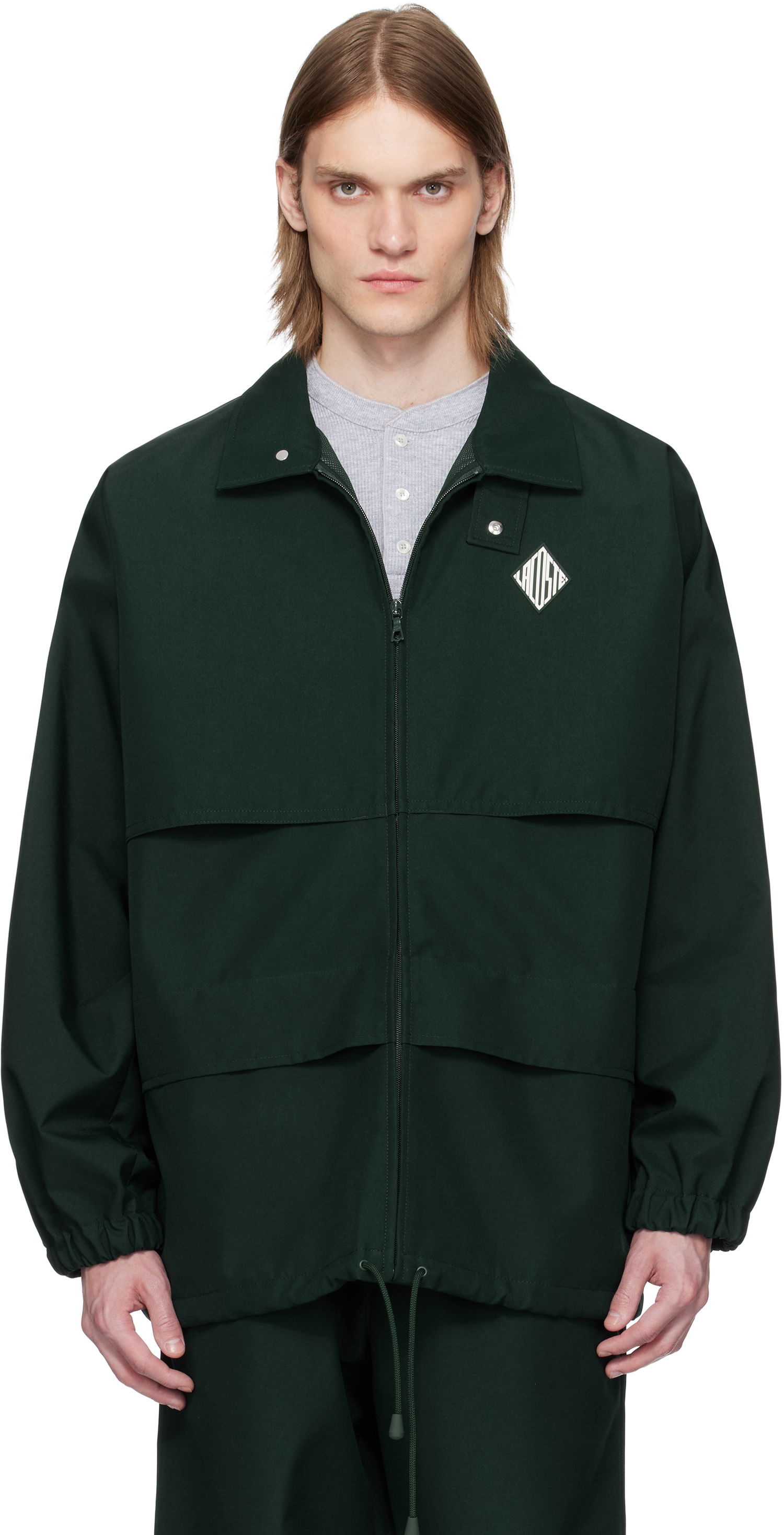 Vindjakke Lacoste Lacoste Runway Canvas Track Jacket Grøn | BH6740, 0