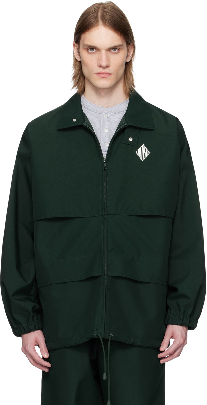 Vindjakke Lacoste Lacoste Runway Canvas Track Jacket Grøn | BH6740