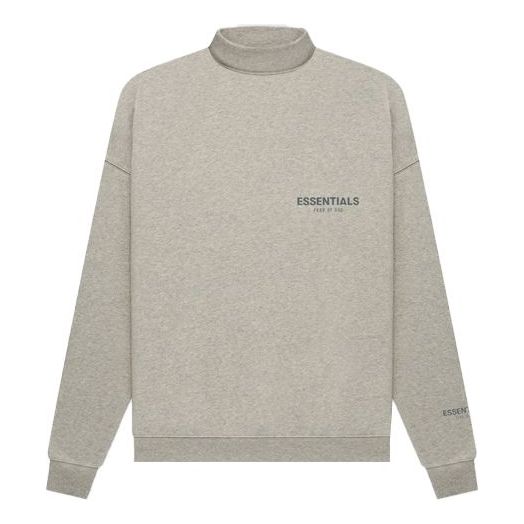 Sweater Fear of God Essentials Pullover Mockneck Sweatshirt Grå | FOG-FW21-188
