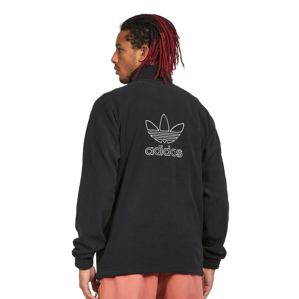 Sweatshirt adidas Originals Trefoil Teddy Fleece Jacket Sort | HK7295, 1