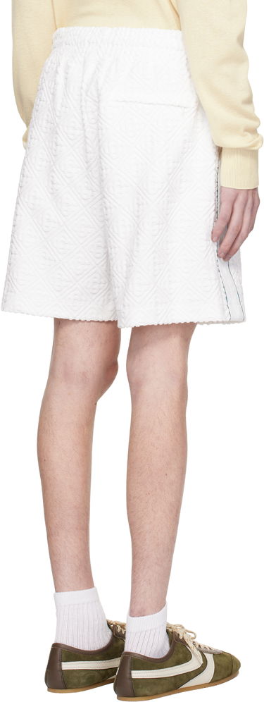 Shorts Casablanca Jacquard Monogram Towelling Shorts Hvid | MPS25-JTR-223-01, 2