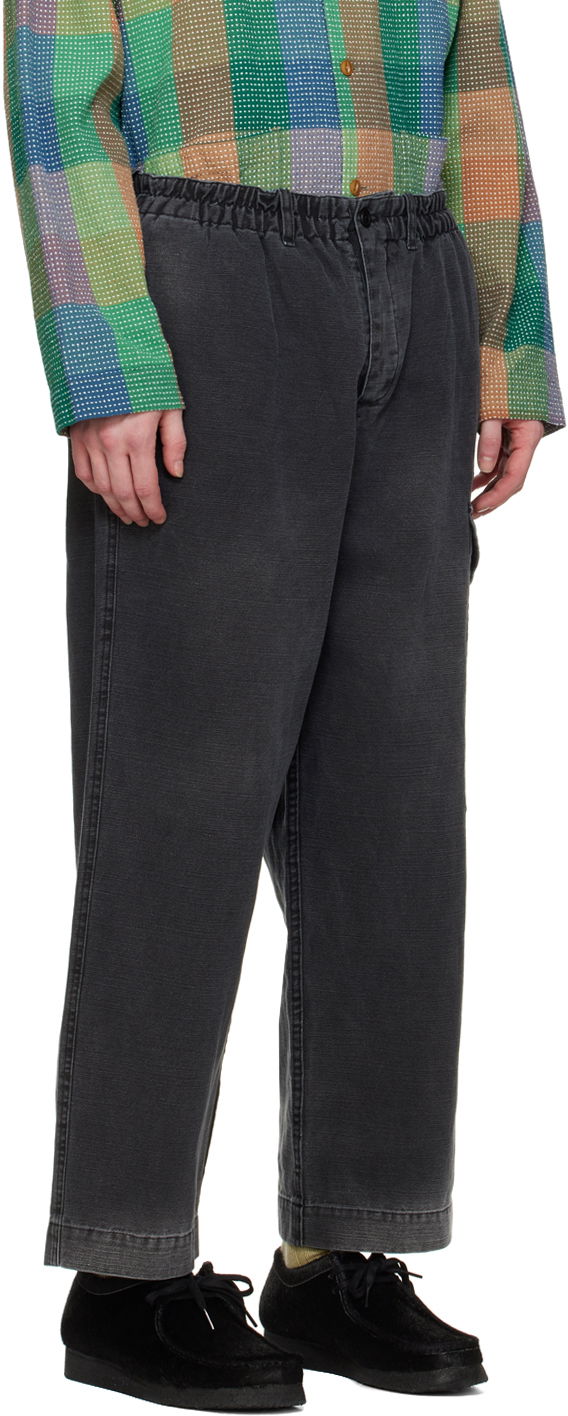 Cargo bukser YMC YMC Faded Cargo Trousers Sort | P4WAJ, 1