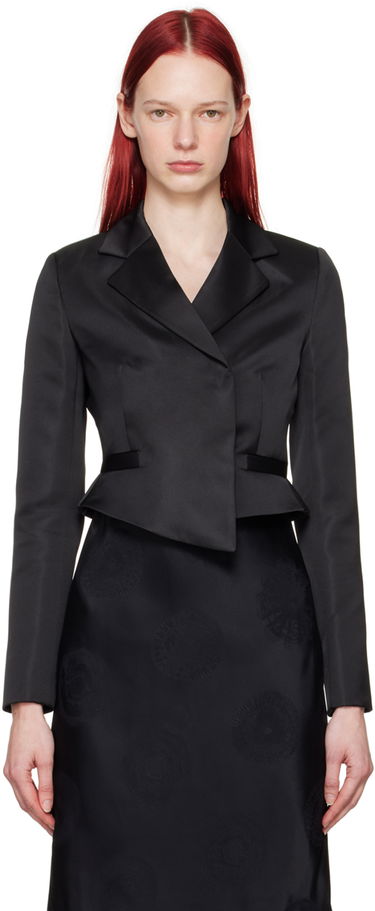 Jakke Coperni Coperni Cropped Satin Blazer Sort | COPV54828, 0