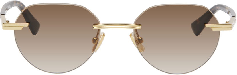 Solbriller Bottega Veneta Bottega Veneta Rimless Sunglasses Brun | BV1379S-003