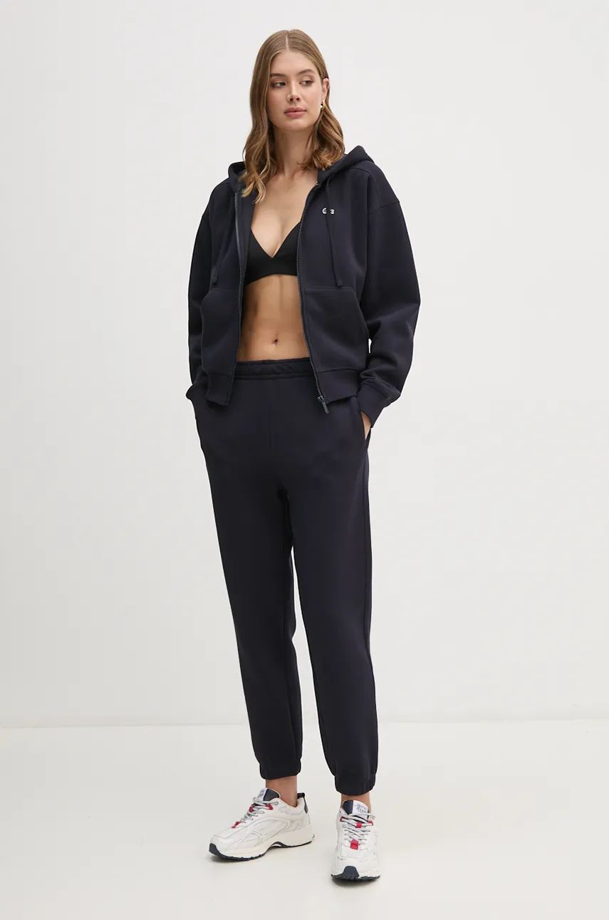 Sweatshirt Lacoste Navy Blue Zip-Up Hoodie With Applique Blå | SF2669, 1