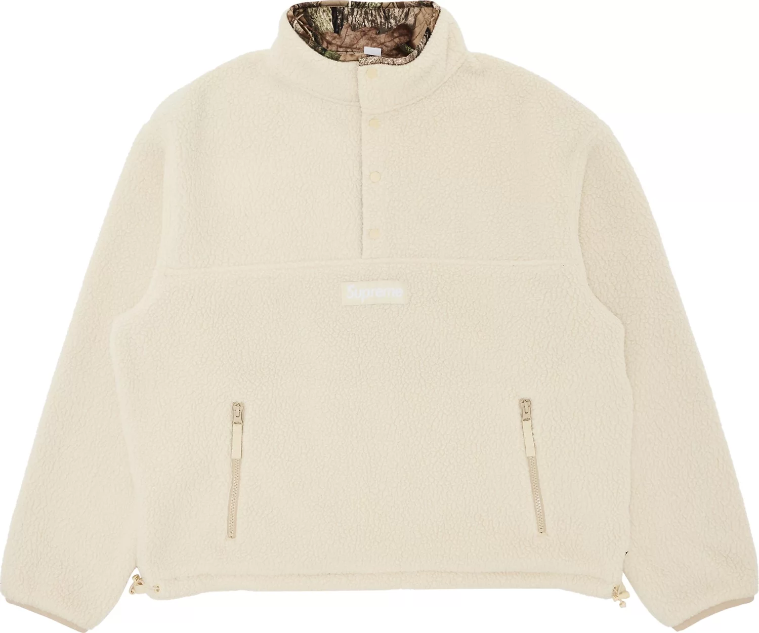 Jakke Supreme Polartec Shearling Reversible Pullover 'TrueTimber HTC Fall Camo' Beige | FW24J83 TRUETIMBER HTC FALL CAMO, 0