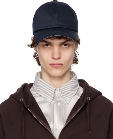 Kasket AMI AMI Paris Ami de Coeur Cotton Cap Mørkeblå | UCP026.CO0103, 0