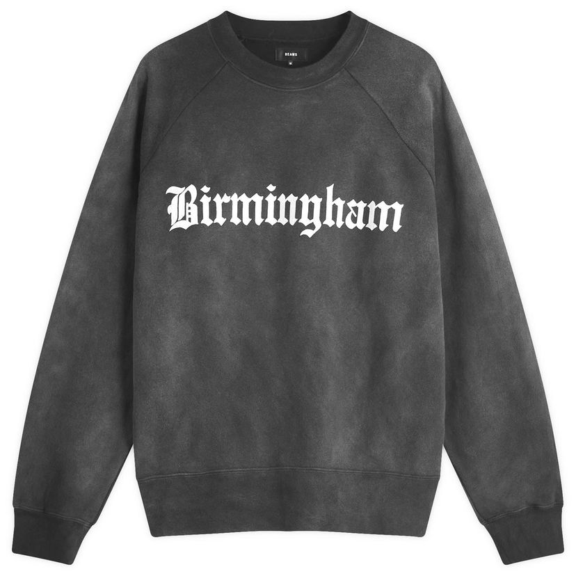 Sweatshirt BEAMS Faded Print Raglan Sweatshirt, Size Large Grå | 1113-1280-146-19