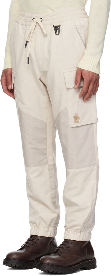 Cargo bukser Moncler Moncler Grenoble x FRGMT Hiroshi Fujiwara Cotton & Linen Jogging Cargo Pants Beige | K10972A00006598C3, 3