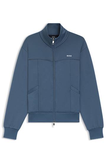 Jakke BOSS BOSS Zip-Up Sweatshirt Blå | 50544177