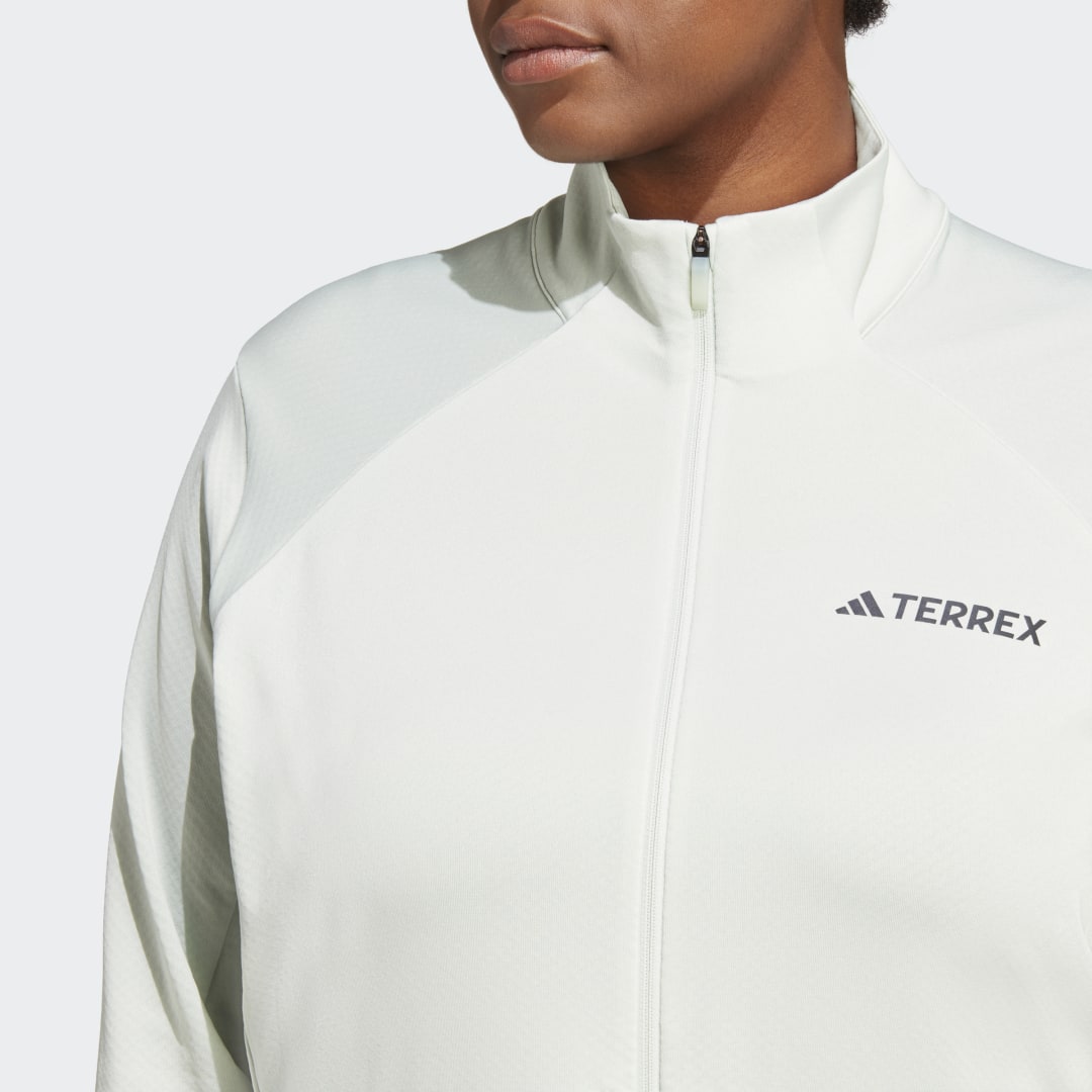 Jakke adidas Performance Terrex Multi Full-Zip Fleece (plus size) Grøn | HM3993, 1