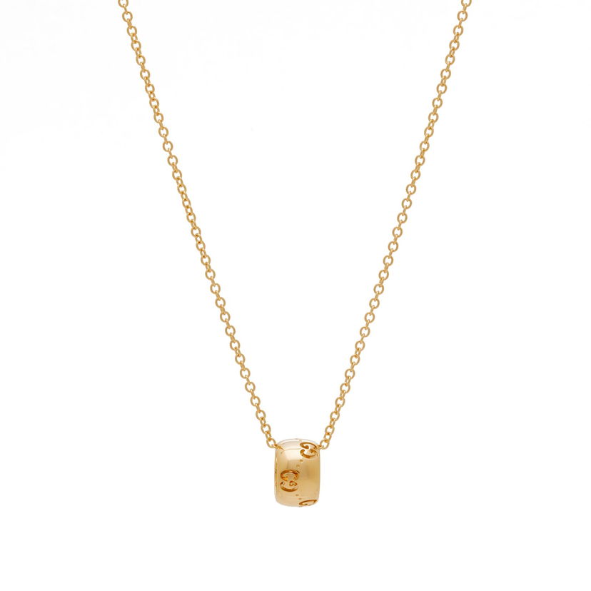 Halskæde Gucci Gold Chain Necklace With Circular Pendant Gul | YBB80436800100U