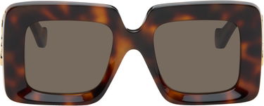 Solbriller Loewe Beveled Square Maxi Anagram Sunglasses Brun | LW40176U@5152E 840126866049, 0