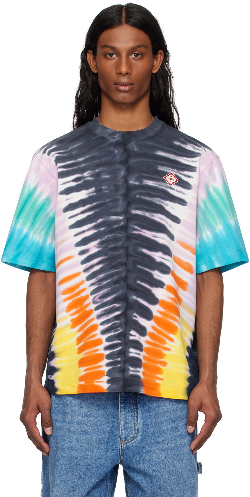 T-shirt Casablanca Casablanca Gradient Tie Dye T-Shirt Flerfarvet | MS25-JTS-027-03