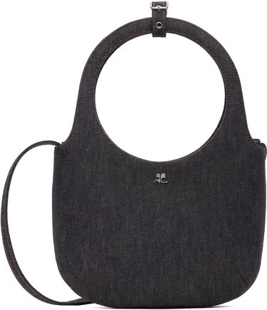 Skuldertaske Courrèges Courrèges Holy Denim Shoulder Bag Mørkeblå | 125GSA102DE0036, 0