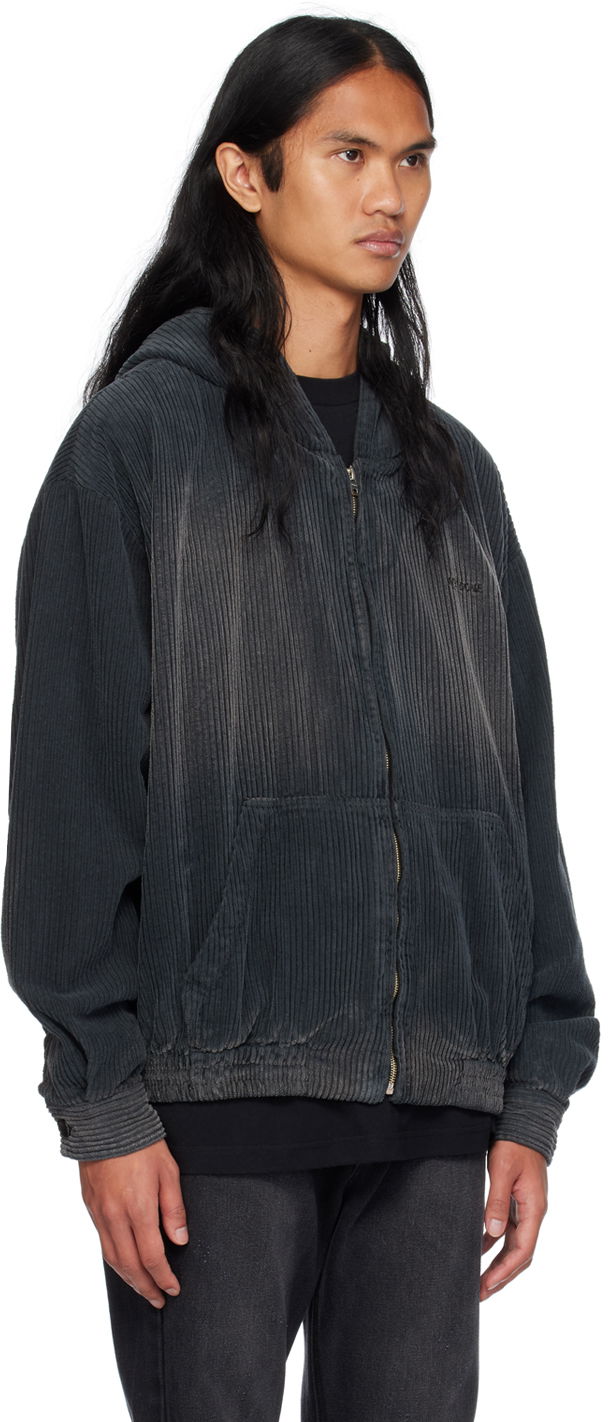Sweatshirt We11done Washed Zip Hoodie Sort | WD-JP2-24-085-M-GY, 1
