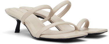 Skopleje Anine Bing ANINE BING Hilda Two-Strap Kitten Heel Mules Beige | A-14-11101-IVY17, 3