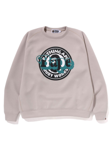 Sweater BAPE Double Knit Sta Relaxed Fit Crewneck Beige | 1J20-113-008