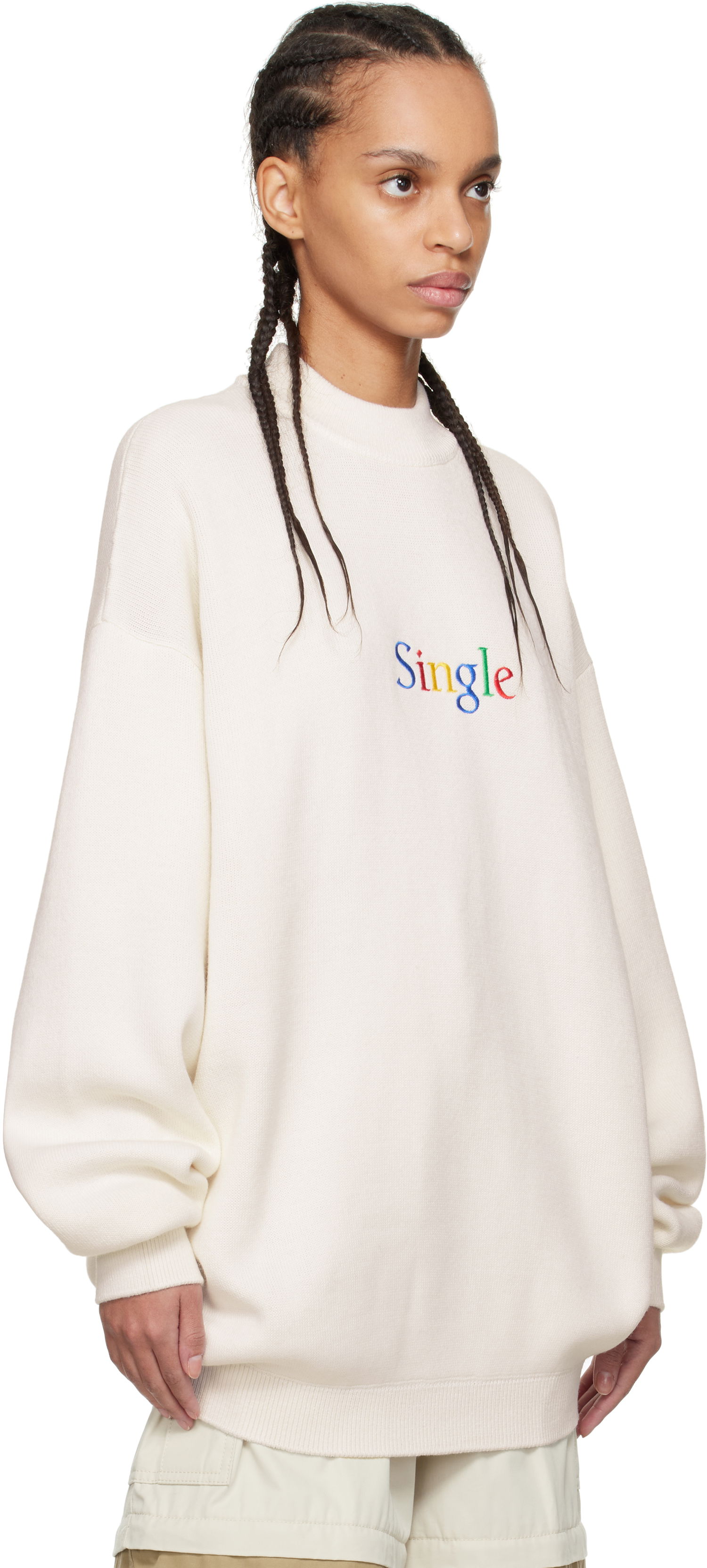 Sweater VETEMENTS Vetements 'Single' Sweater Hvid | UA66KN120W, 1