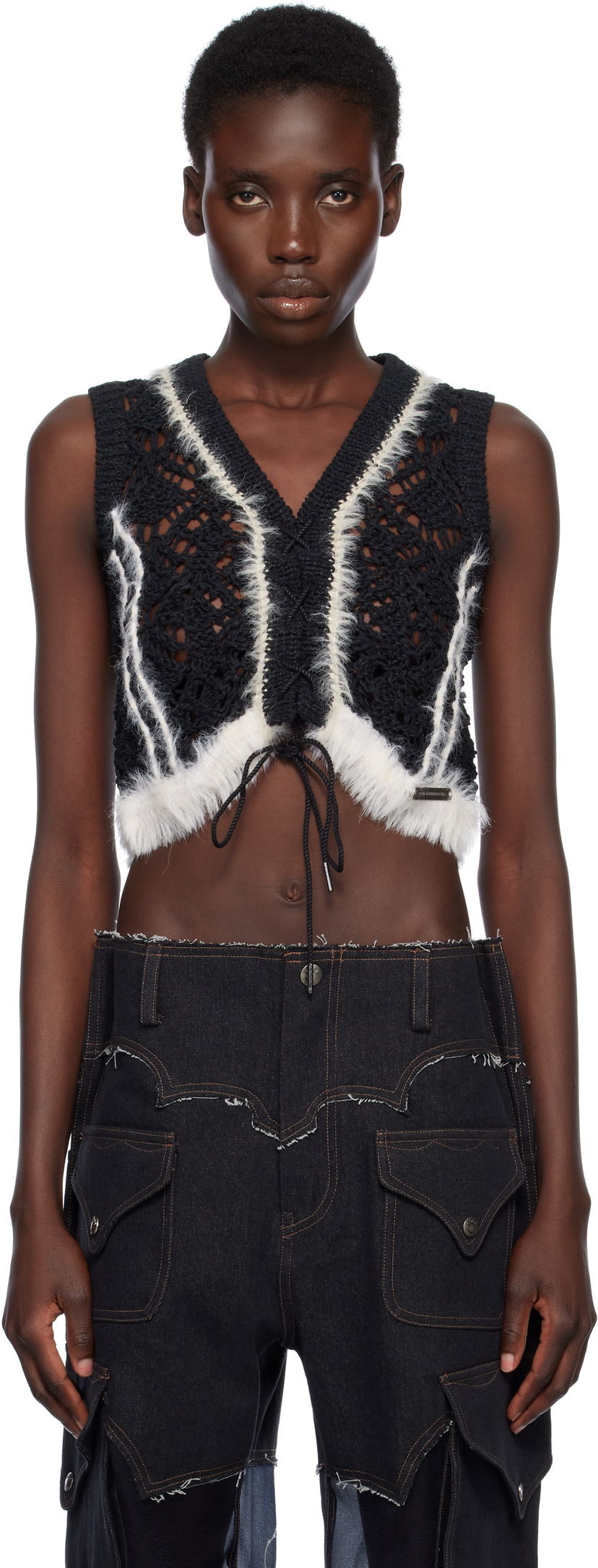 Sweater Andersson Bell Andersson Bell Western Lace-Up Knit Vest Sort | atb1318w