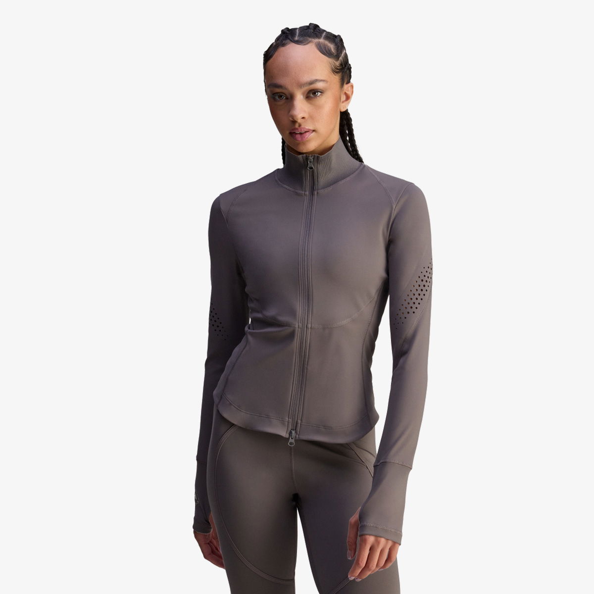 Jakke adidas Performance Stella McCartney Perforated Training Jacket Grå | JW4553, 1