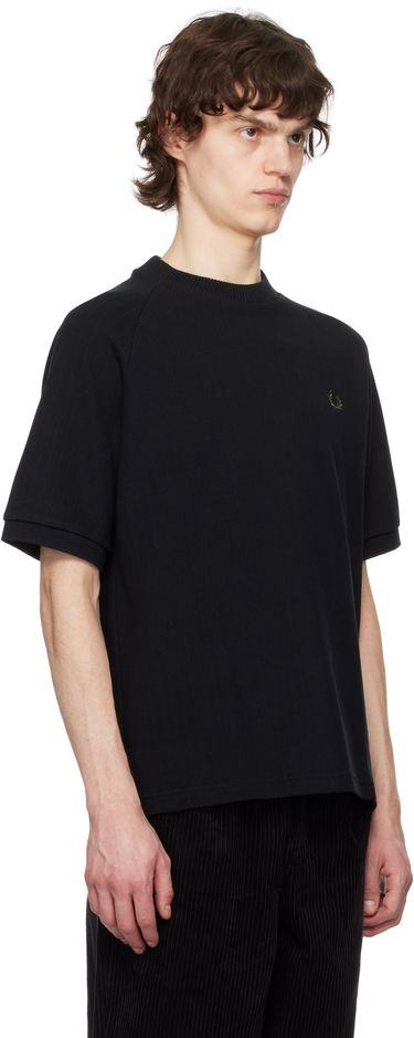 T-shirt Fred Perry Fred Perry Ribbed Raglan Sleeve T-Shirt Beige | M8680, 4