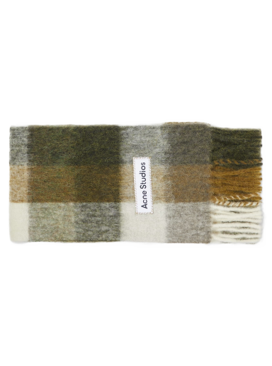 Tørklæde Acne Studios Vally Checked Scarf Grøn | CA0084-DID