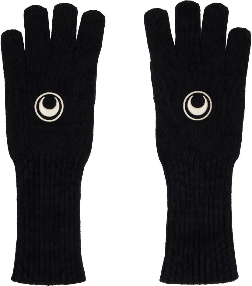 Handsker Marine Serre Marine Serre Merino Wool Knit Gloves Sort | UGL006ACKNI0033