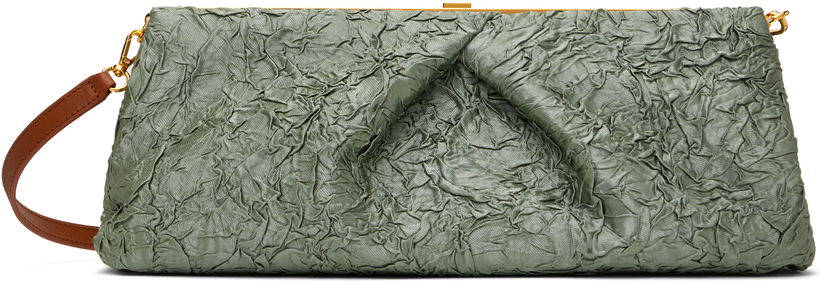 Håndtaske Dries Van Noten Dries Van Noten Crushed Clutch Grøn | 251-011518-1428