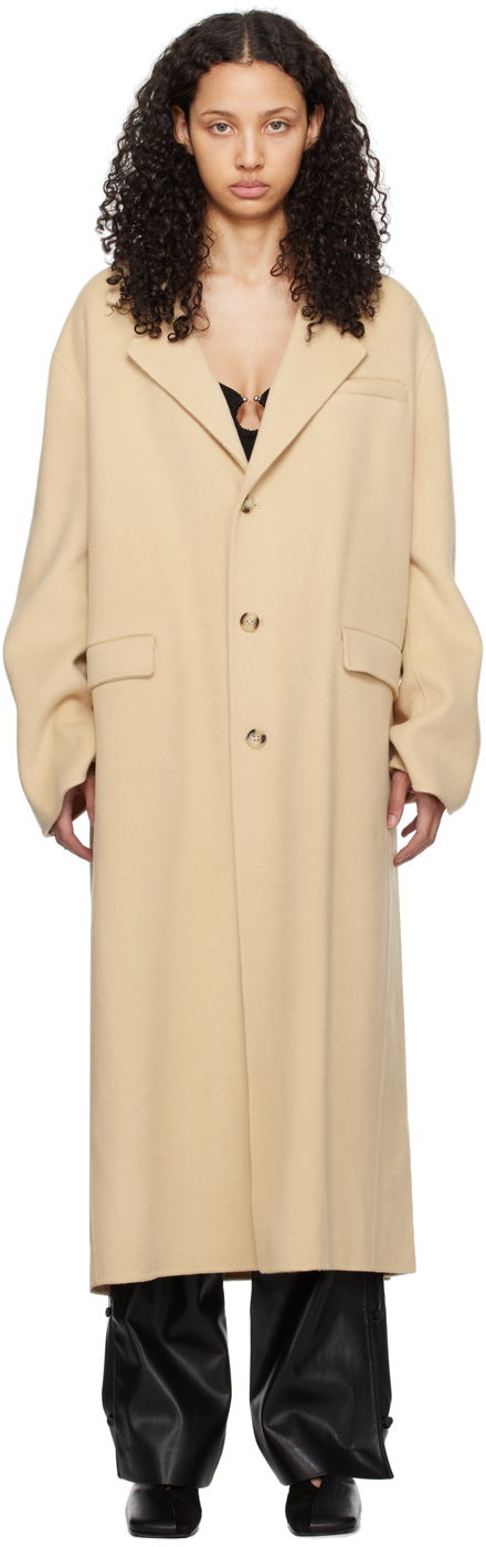 Frakker Nanushka Veda Coat Beige | NW24RSOW01371
