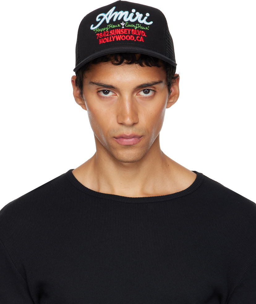 Kasket AMIRI AMIRI Neon Lights Trucker Cap Sort | AMHATR1038