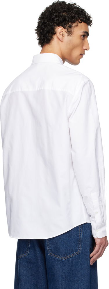 Skjorte MAISON KITSUNÉ Maison Kitsuné Casual Shirt with Fox Head Embroidery Hvid | MM00408WC5012, 2