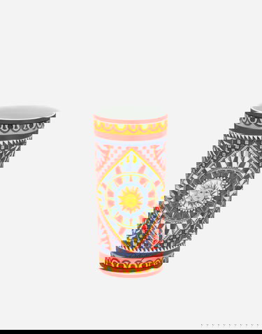 Home decor Dolce & Gabbana Dolce & Gabbana Cylindrical Porcelain Vase Onesize Flerfarvet | TCC196TCAMVUC067, 1