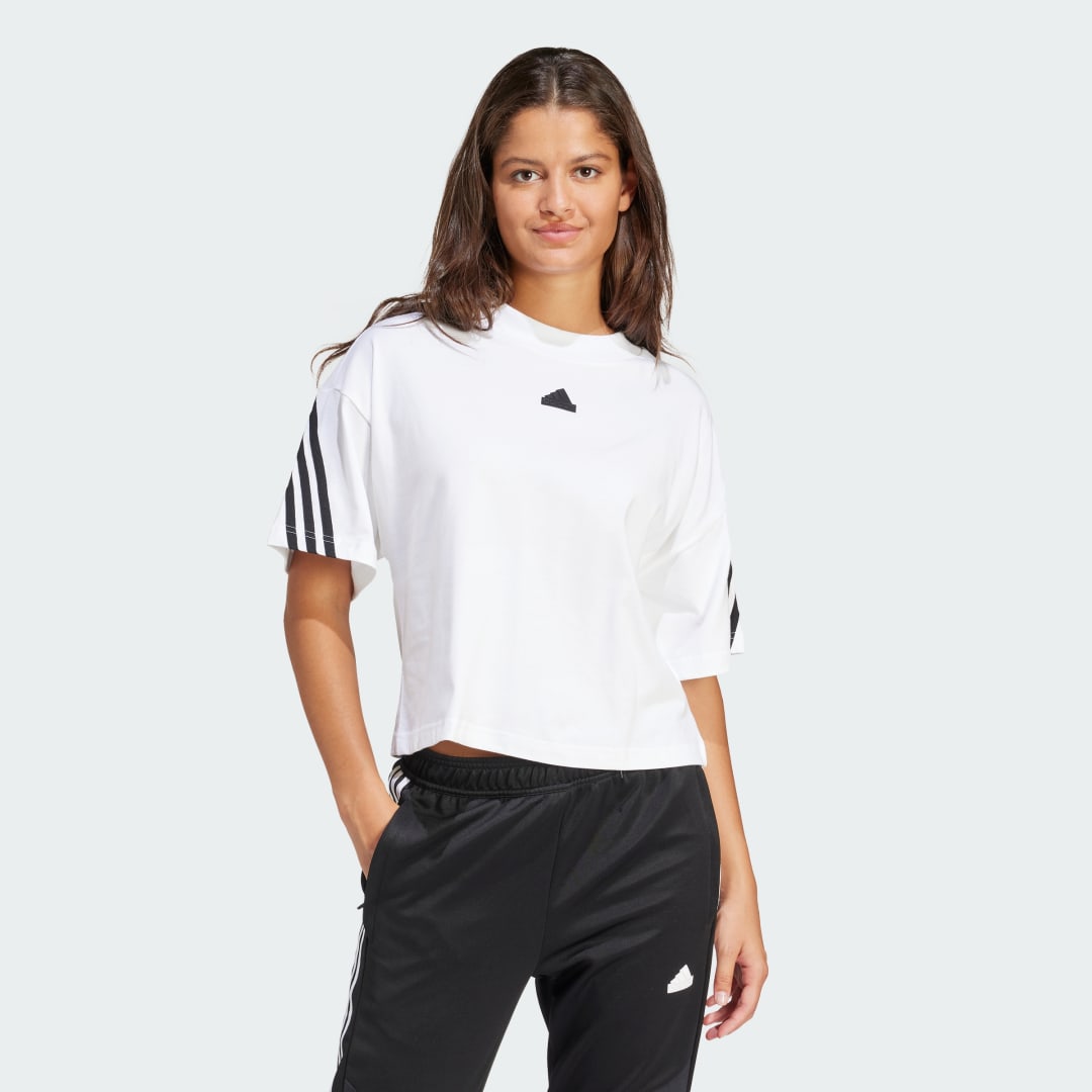 T-shirt adidas Performance Future Icons 3-Stripes Cropped T-Shirt Hvid | IV5270, 0