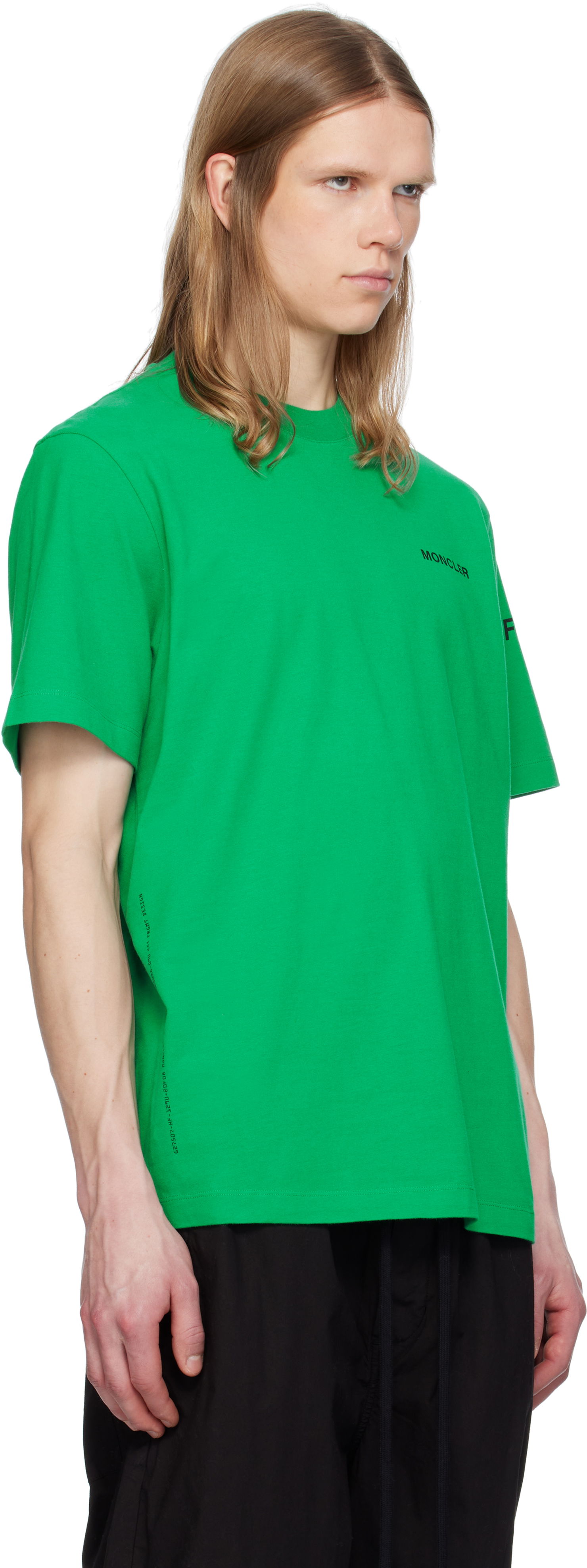 T-shirt Moncler Moncler Genius x FRGMT Hiroshi Fujiwara Maxi Logo T-Shirt Grøn | K109U8C00002M3265, 1