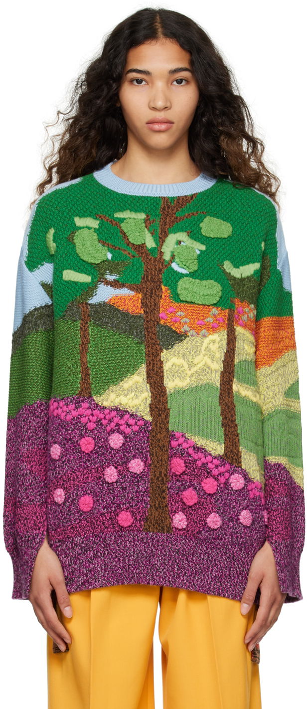 Sweater Stella McCartney Tree Of Life Knit Sweater Flerfarvet | 6K03373S2384