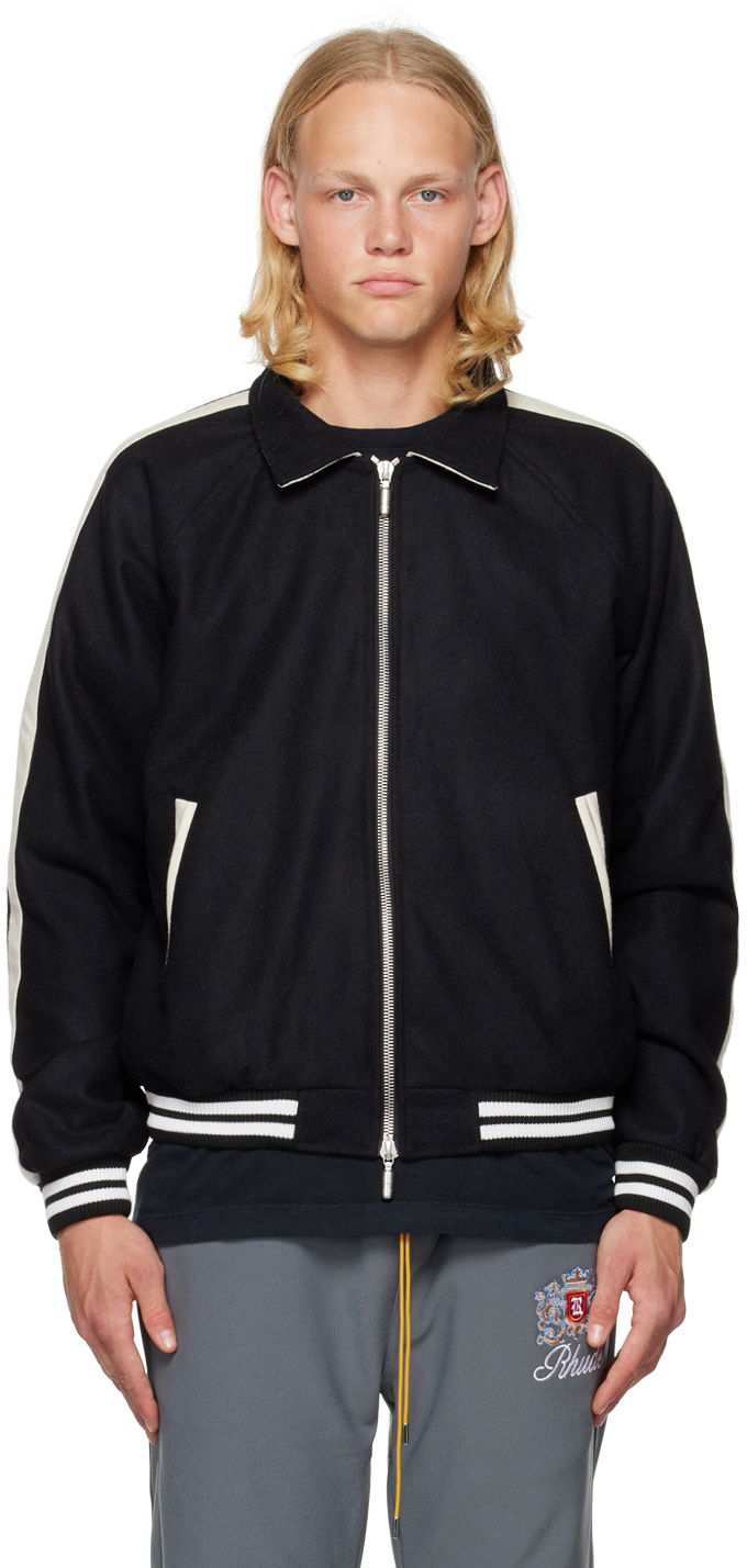 Bomberjakke Rhude Rhude 'Rhude Boys' Bomber Jacket Sort | RHFW22JA45674372, 0