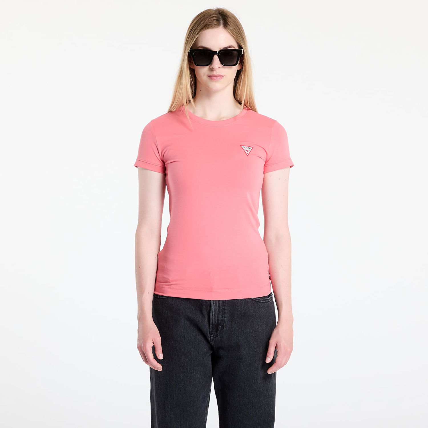 T-shirt GUESS GUESS Mini Triangle Tee Lyserød | W2YI44J1314-A60R, 0