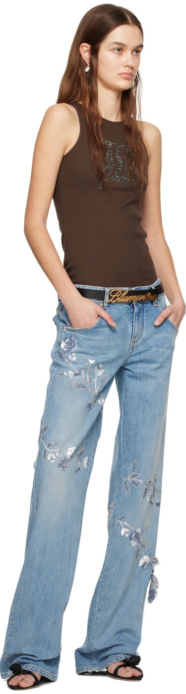 Bælter Blumarine Blumarine Logo Belt Sort | P422W223A, 2