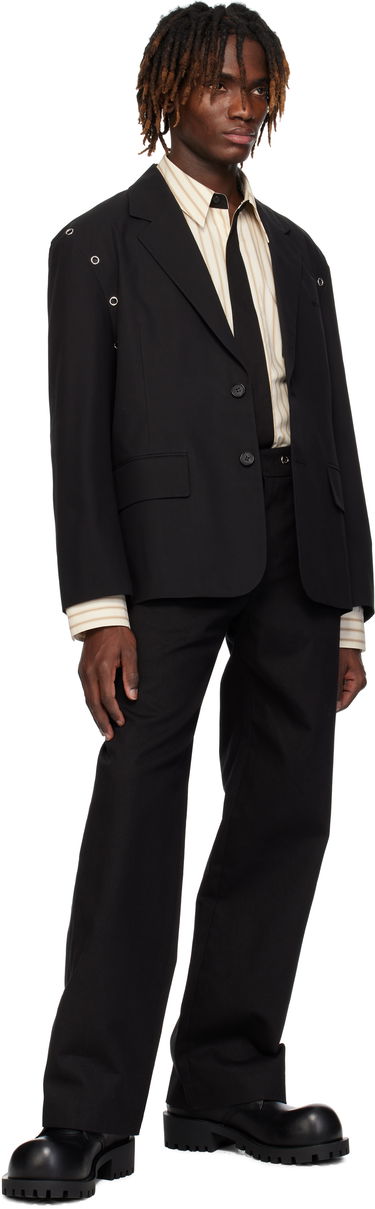 Jakke We11done We11done Eyelet Blazer Sort | WD-JK0-25-025-U-BK, 3
