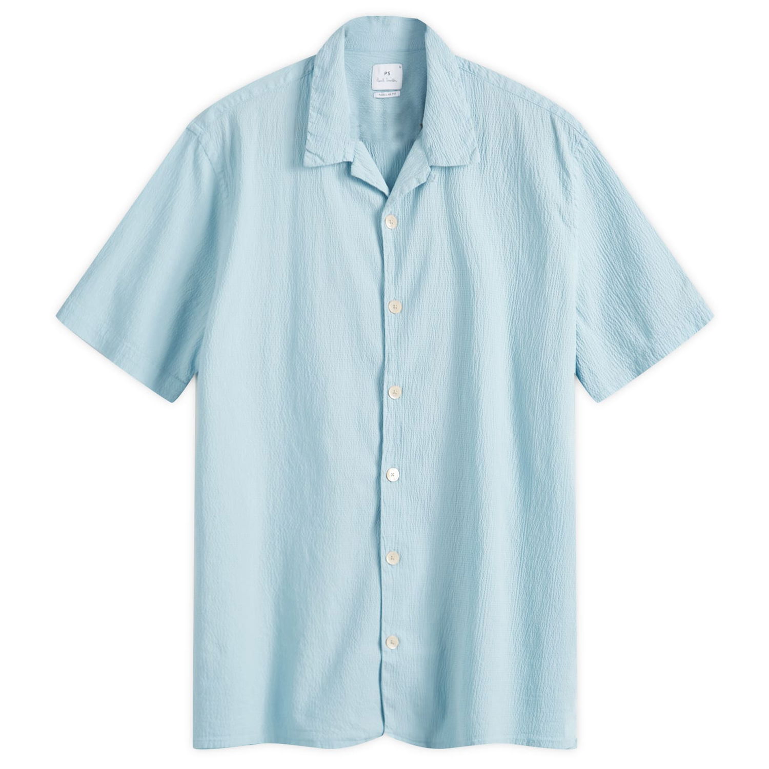 Skjorte Paul Smith Paul Smith Seersucker Vacation Shirt, Size Large Blå | M2R-114R-M22050-40, 0