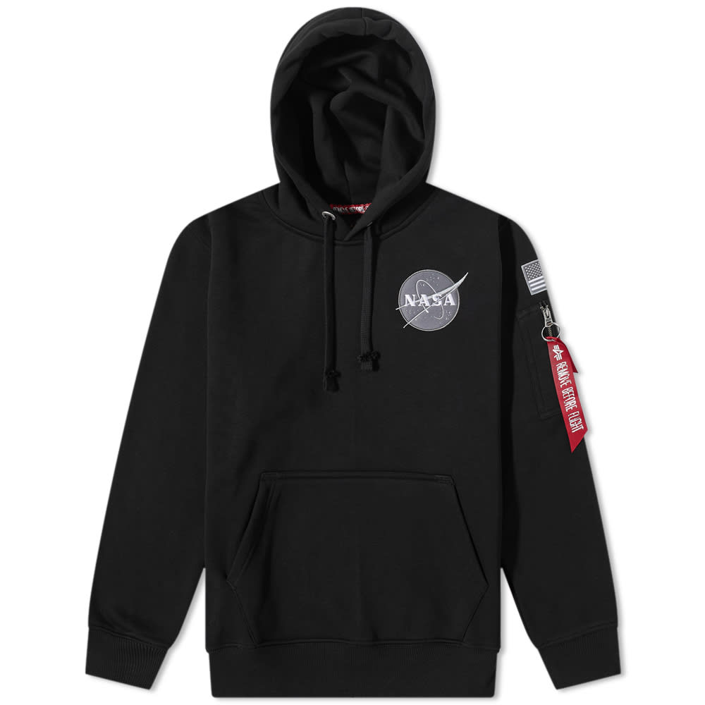 Sweatshirt Alpha Industries Space Shuttle Hoody Sort | 178317-03, 0