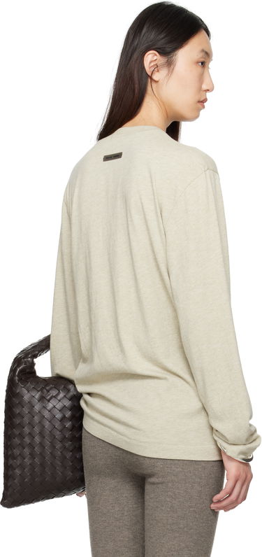 T-shirt Fear of God Fear of God ESSENTIALS Classic Fit Long Sleeve T-Shirt Beige | 125SP255882FW, 2