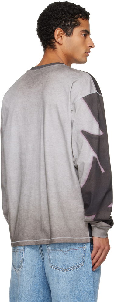 T-shirt Diesel VESEL Industry Graphic Faded Long-Sleeve Crewneck T-shirt Grå | A21854-0BKBY-98BA, 2