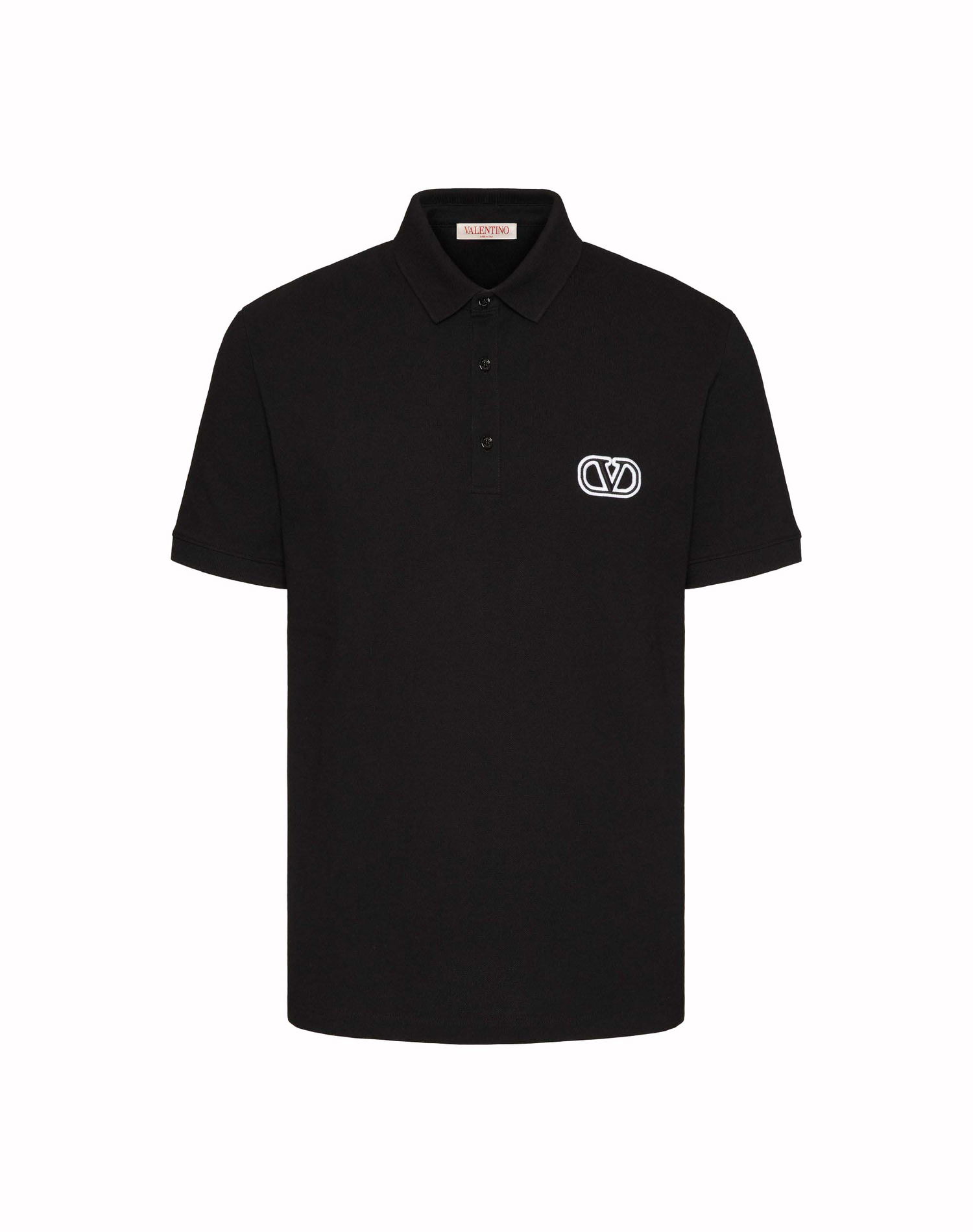 Polo skjorte Valentino Vl Logo Poloshirt Black Sort | 3V3MH01K954_0NO, 0