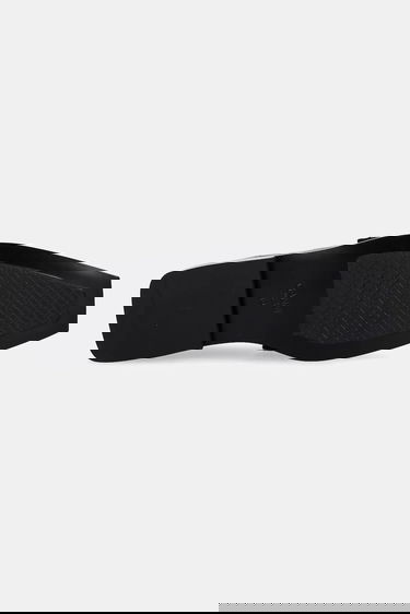 Sneakers og sko GANNI GANNI Studs Square Toe Shiny Croco Loafers Sort | S3014, 4