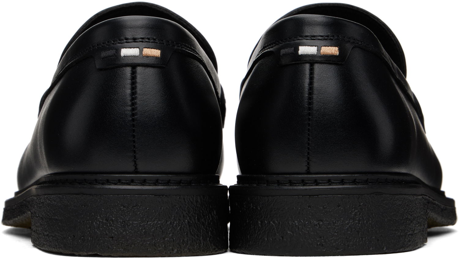 Sneakers og sko BOSS BOSS Polished-Leather Loafers Sort | 50536230, 1