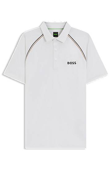 Polo skjorte BOSS Slim-Fit Polo Shirt with Odour Control Hvid | 50543333