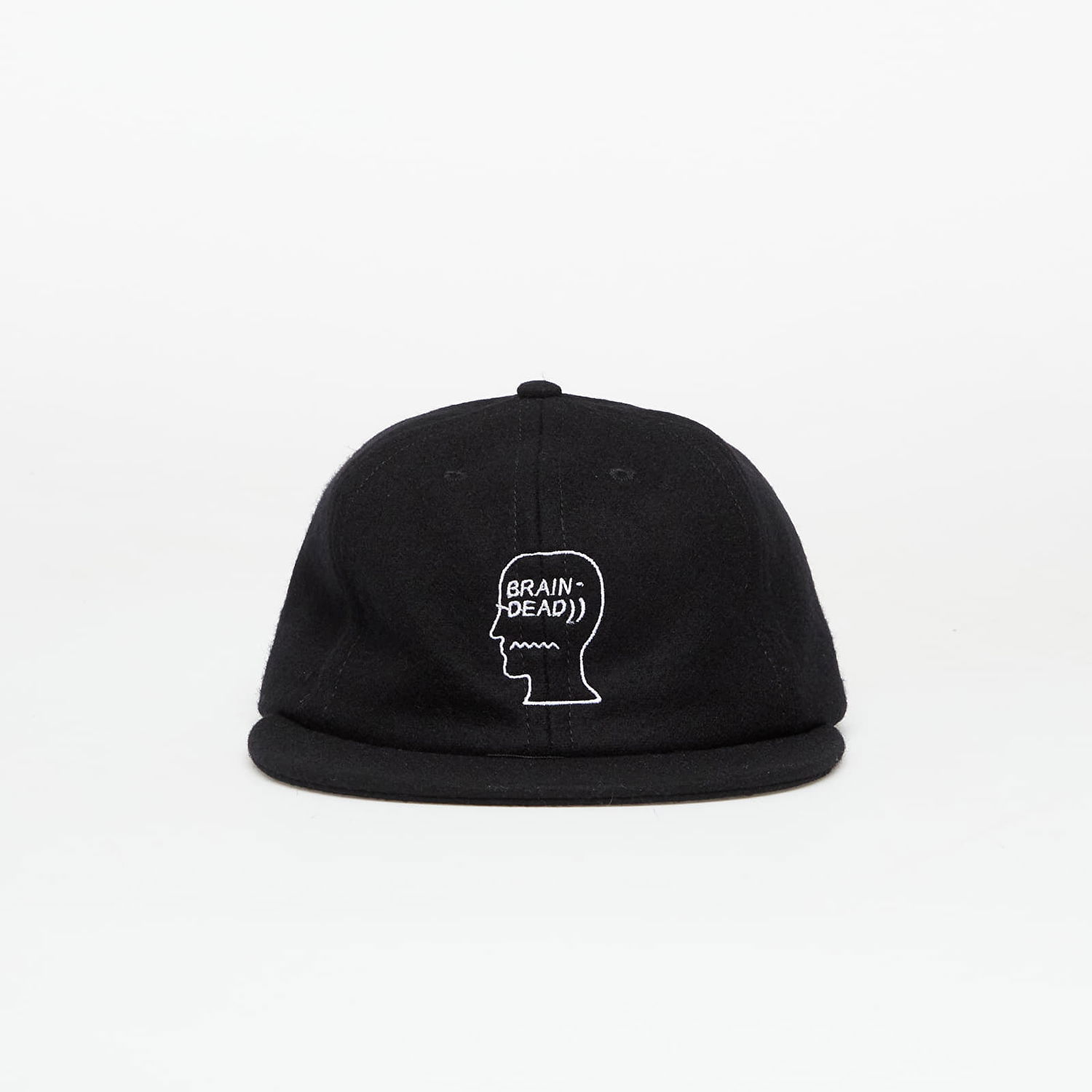 Kasket Brain Dead Flannel Logohead 6 Panel Hat Black Sort | BDF25H01004631BK01, 0